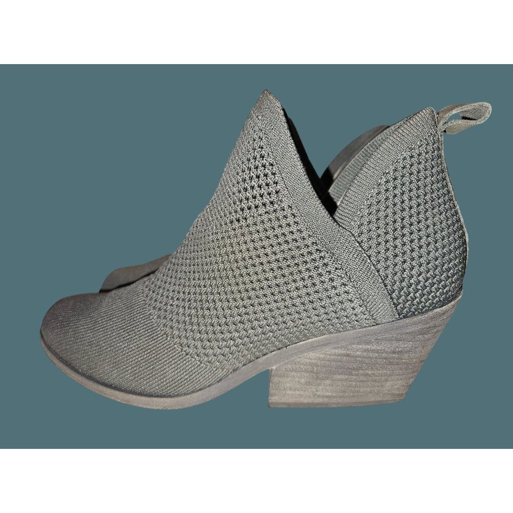 Eileen Fisher Graphite Stretch Knit Stack Heel Bootie Women Size 8.5 Minimalist - Picture 9 of 14